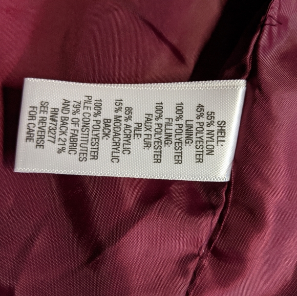 Croft & Barrow winter vest faux fur collar - Picture 5 of 5